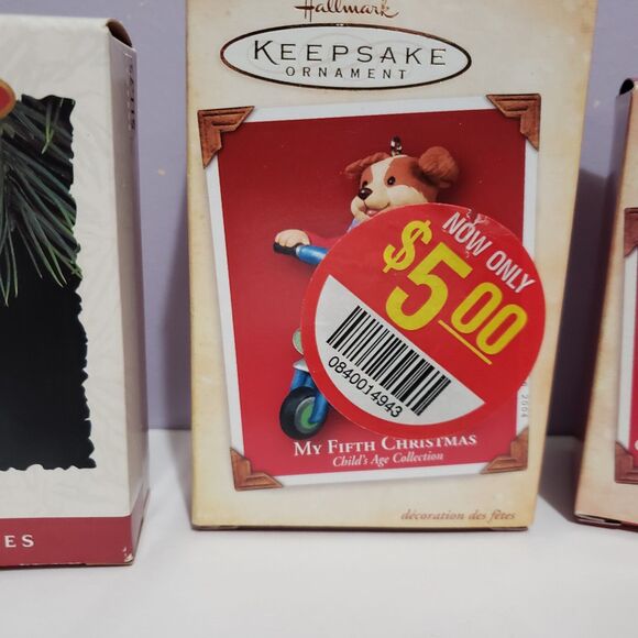 Hallmark Keepsake Christmas Tree Ornaments Lot Of 3 / 5th Christmas - Picture 3 of 7